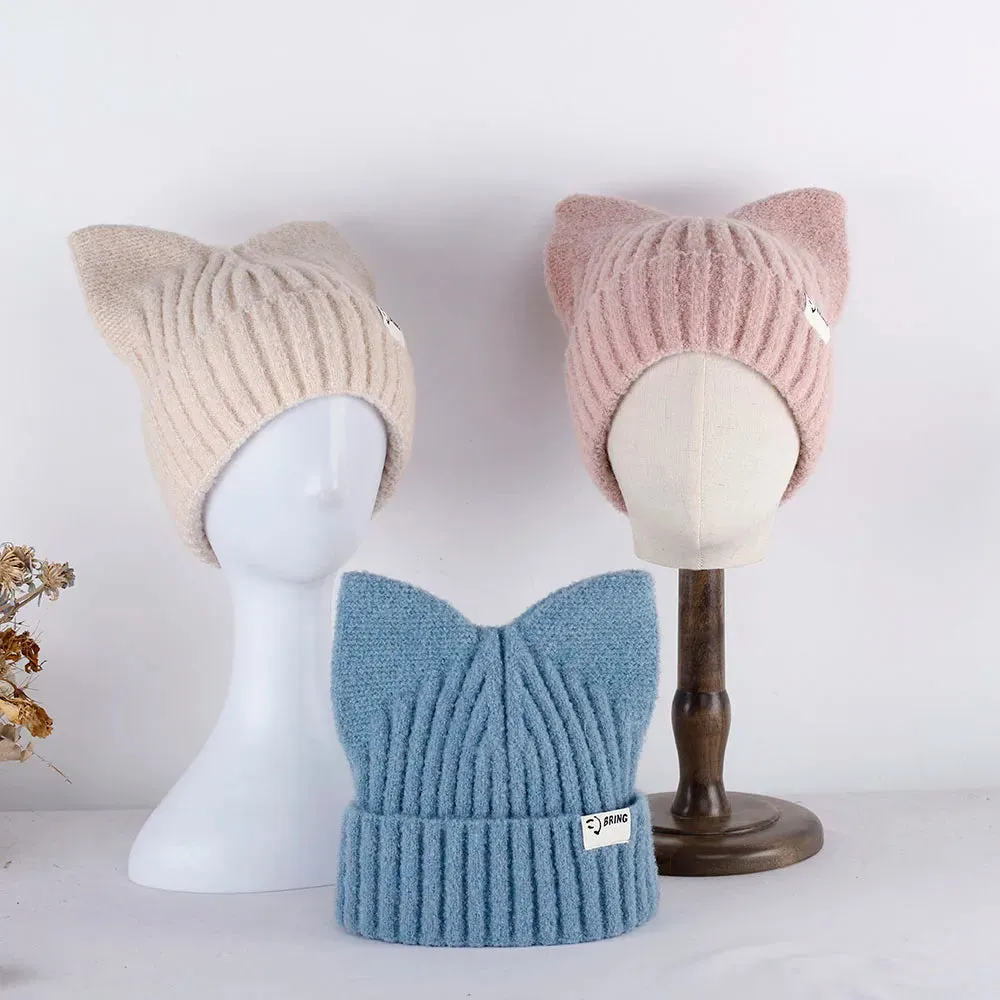 Kitty Beanie Korean Style Woolly Knitted Hat