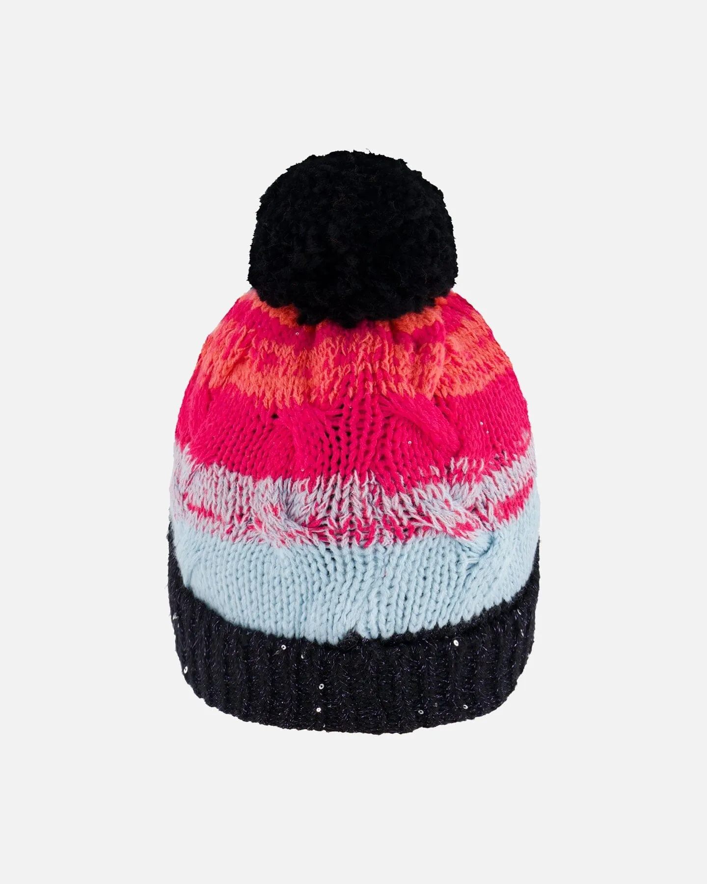 Knit Hat Gradient Blue, Coral And Fuschia by Deux par Deux