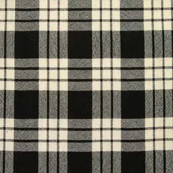 MacFarlane Black & White Modern Light Weight Tartan Shawl