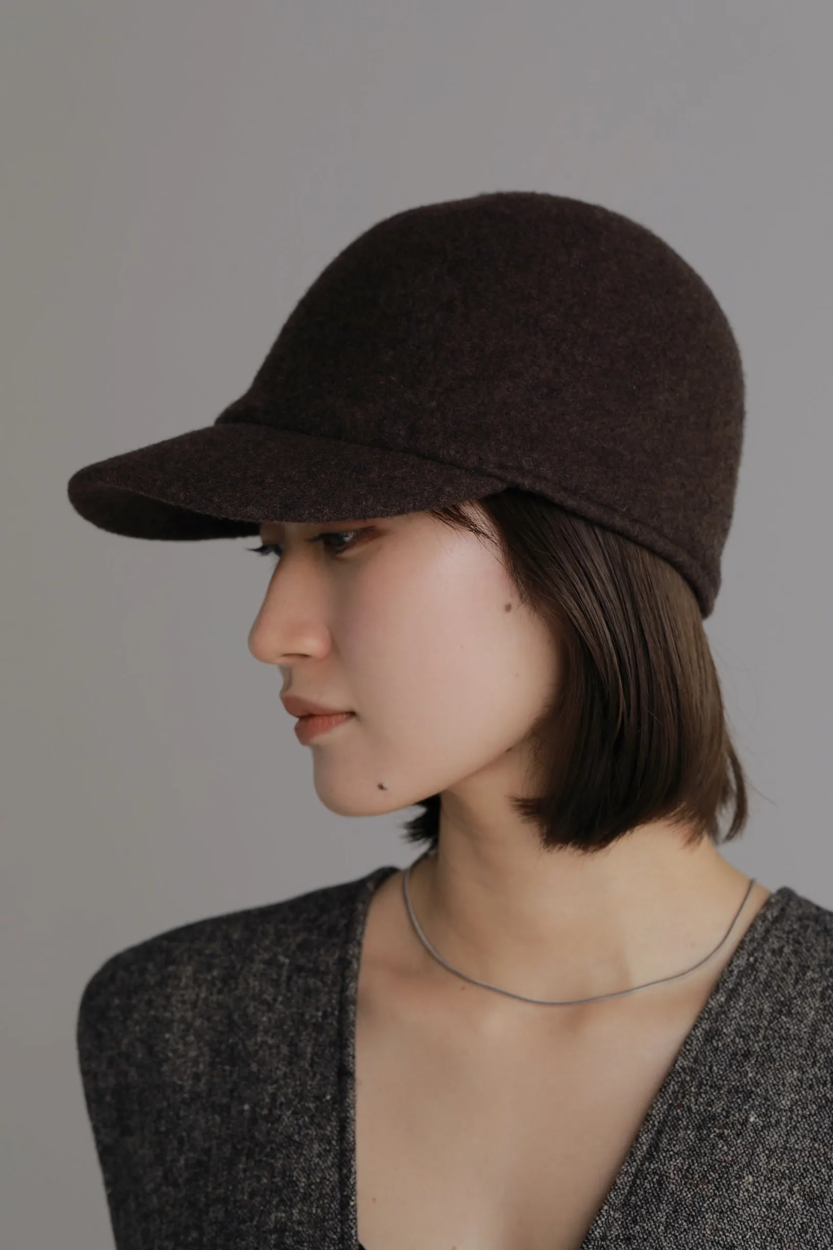 melange wool cap