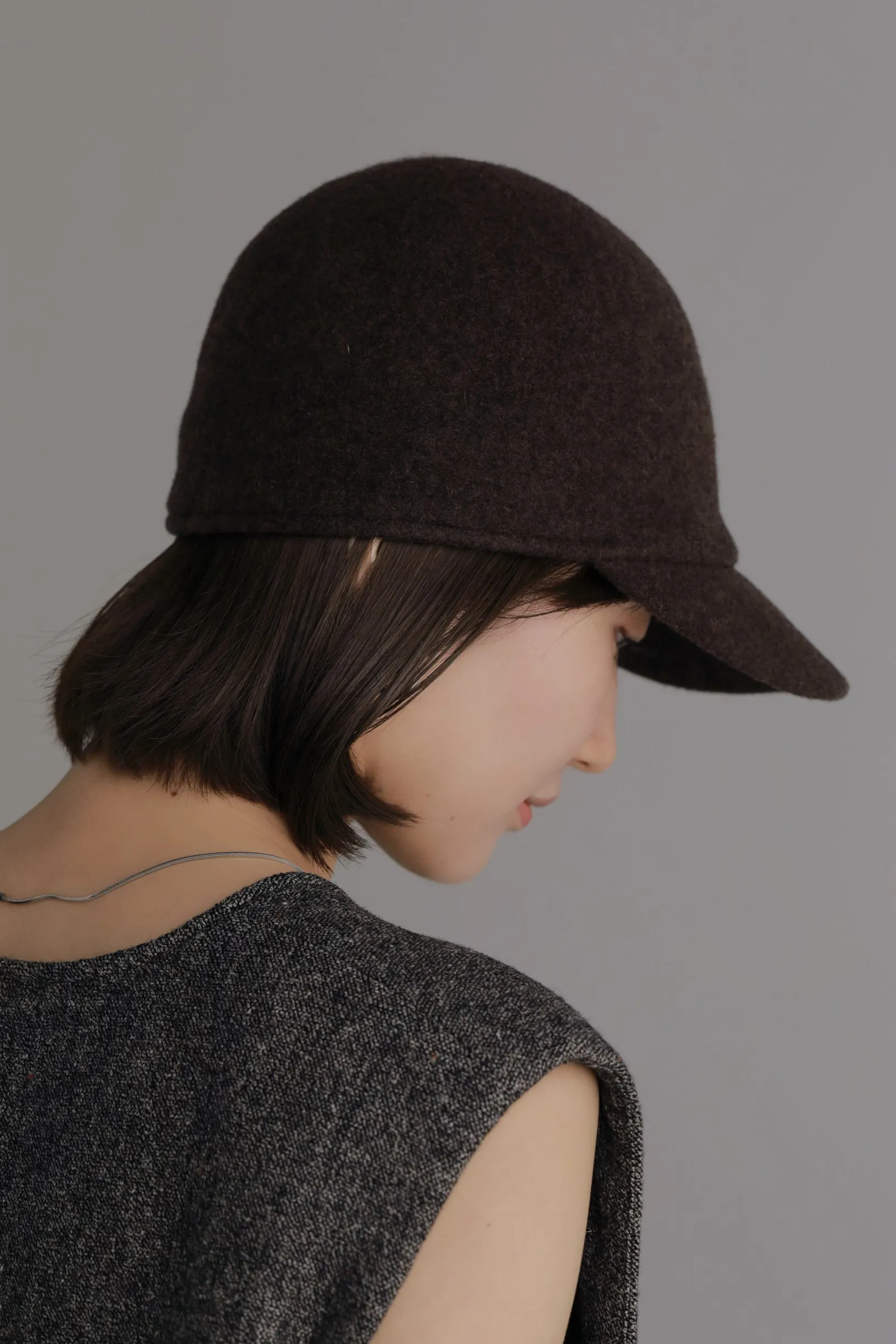 melange wool cap