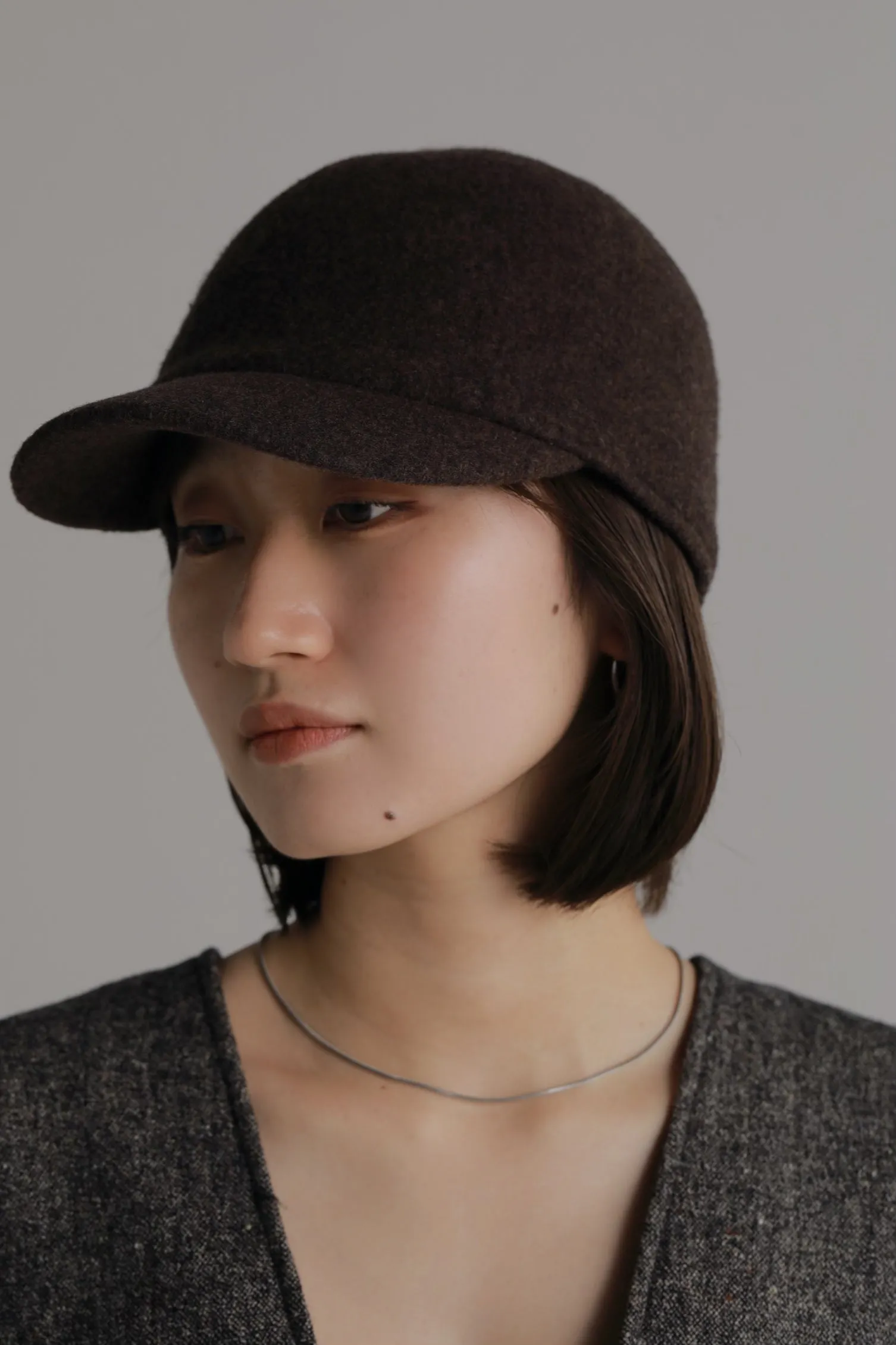 melange wool cap