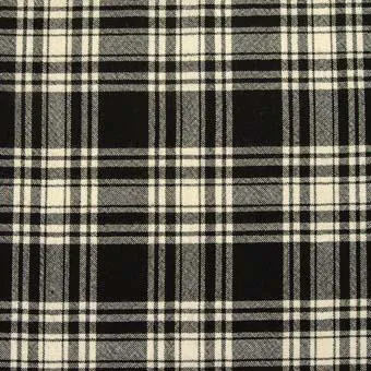 Menzies Black & White Ancient Light Weight Tartan Shawl