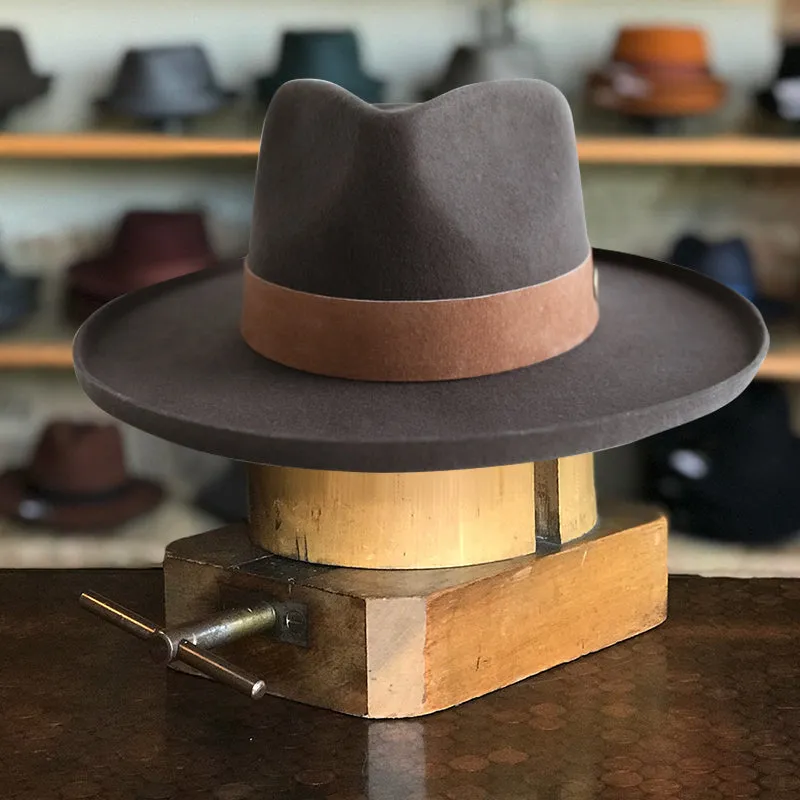 Old-World City Lights Felt Fedora