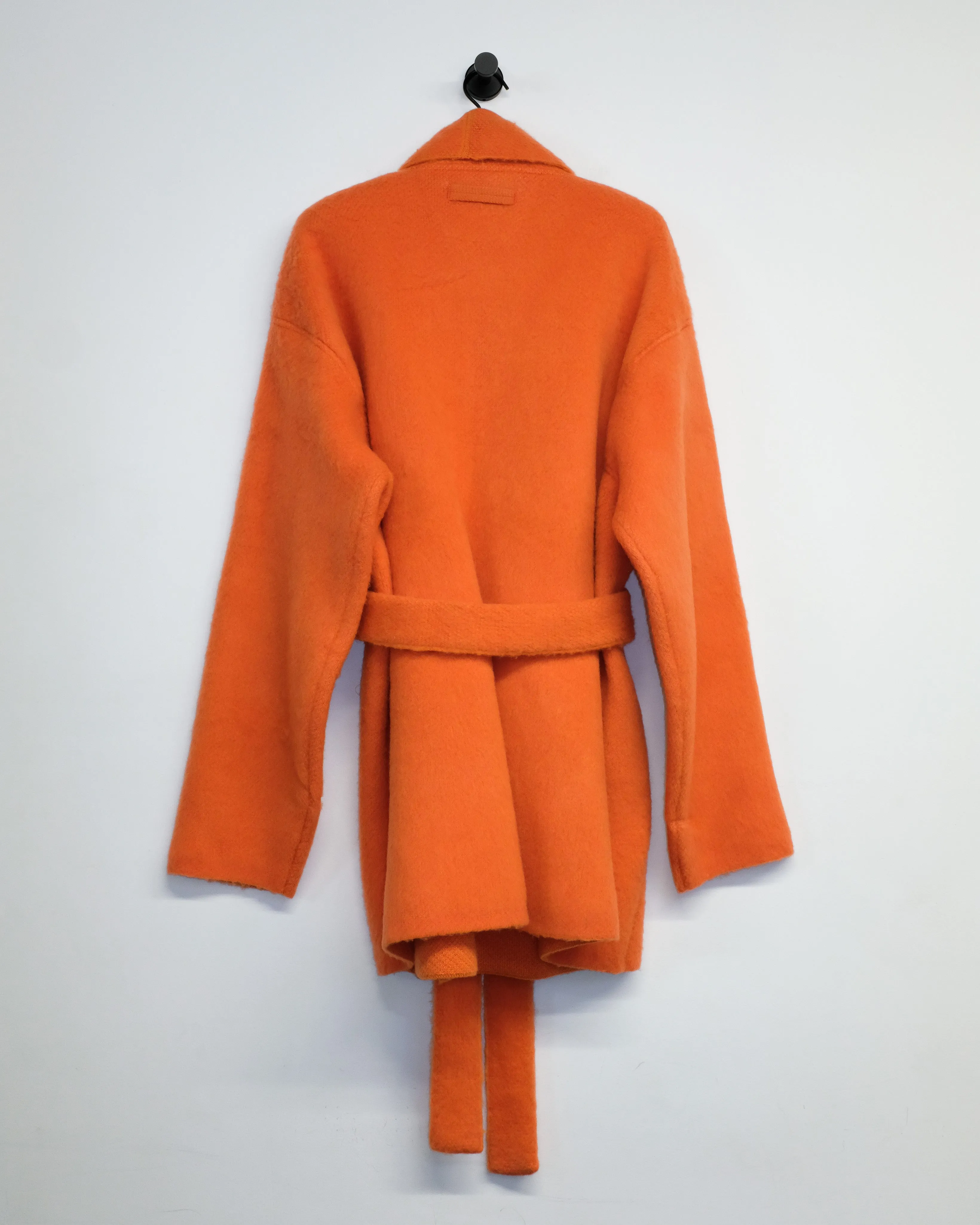 Orange Cashmere & Wool Brushed Robe