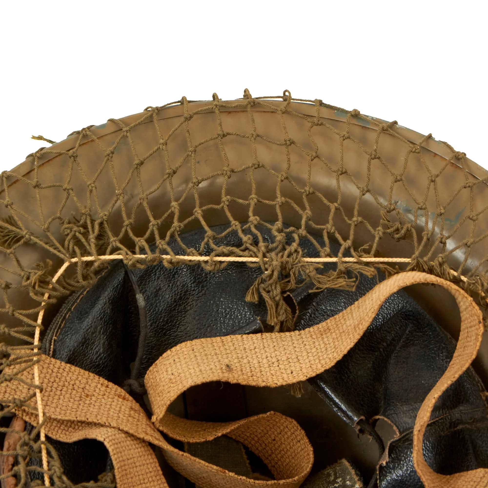 Original British / Commonwealth Countries WWII MkII Brodie Steel Helmet with Helmet Net and Australian Shell Dressing - Dated 1941