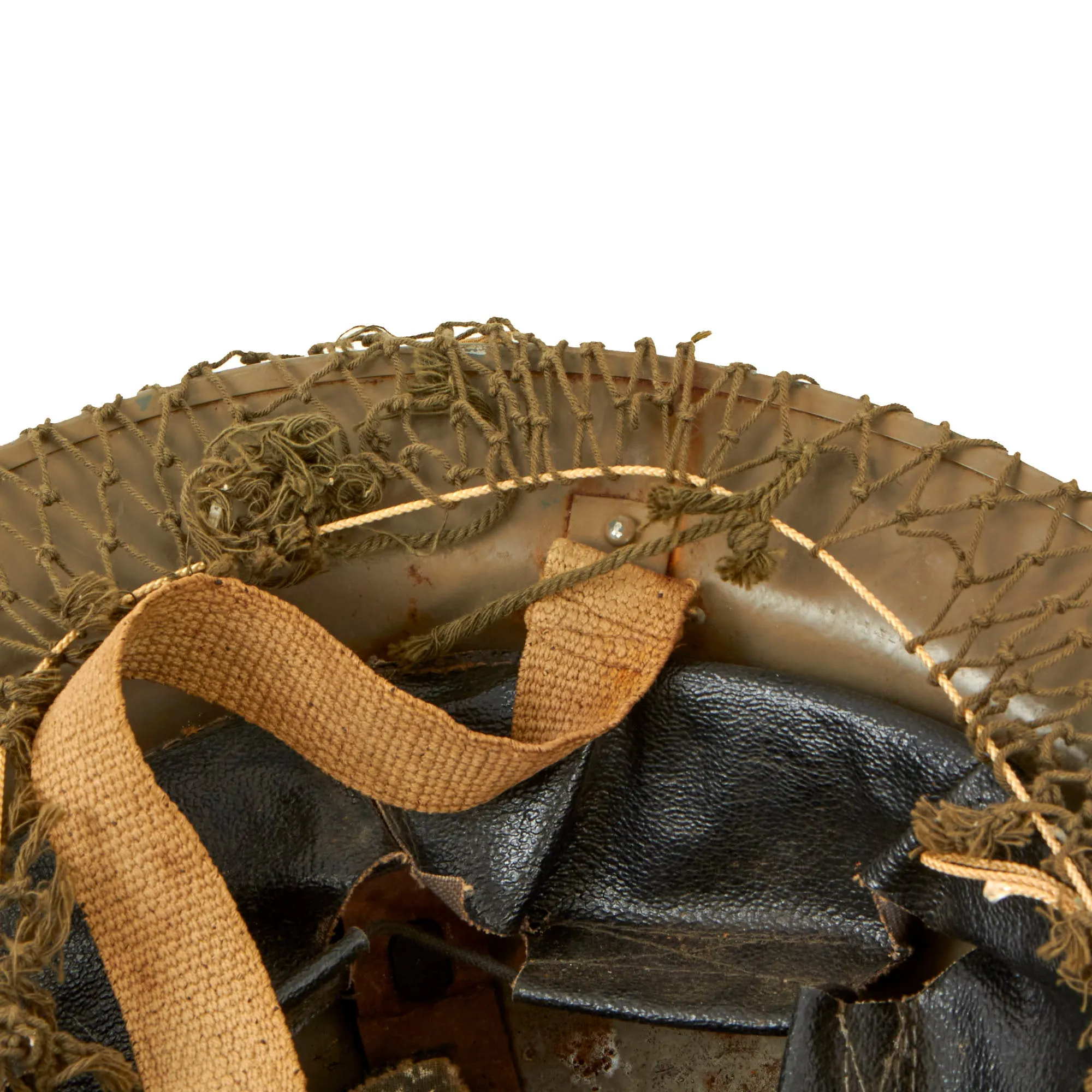 Original British / Commonwealth Countries WWII MkII Brodie Steel Helmet with Helmet Net and Australian Shell Dressing - Dated 1941