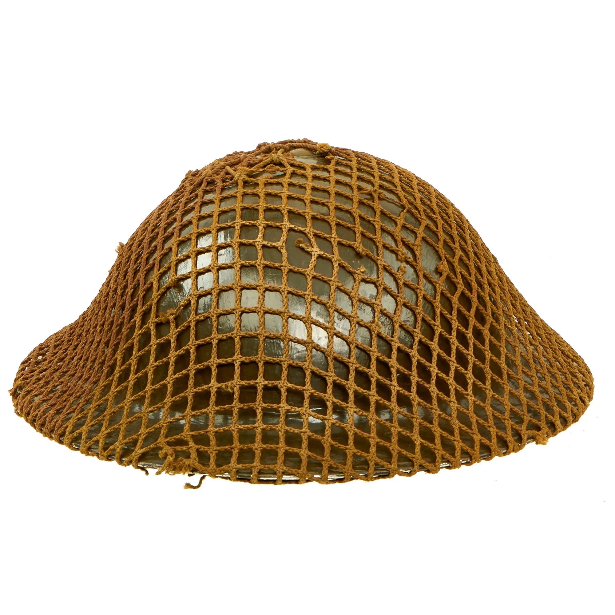 Original Canadian WWII Brodie MkII Steel Helmet Complete with Helmet Net by Canadian Motor Lamp Company - Dated 1942