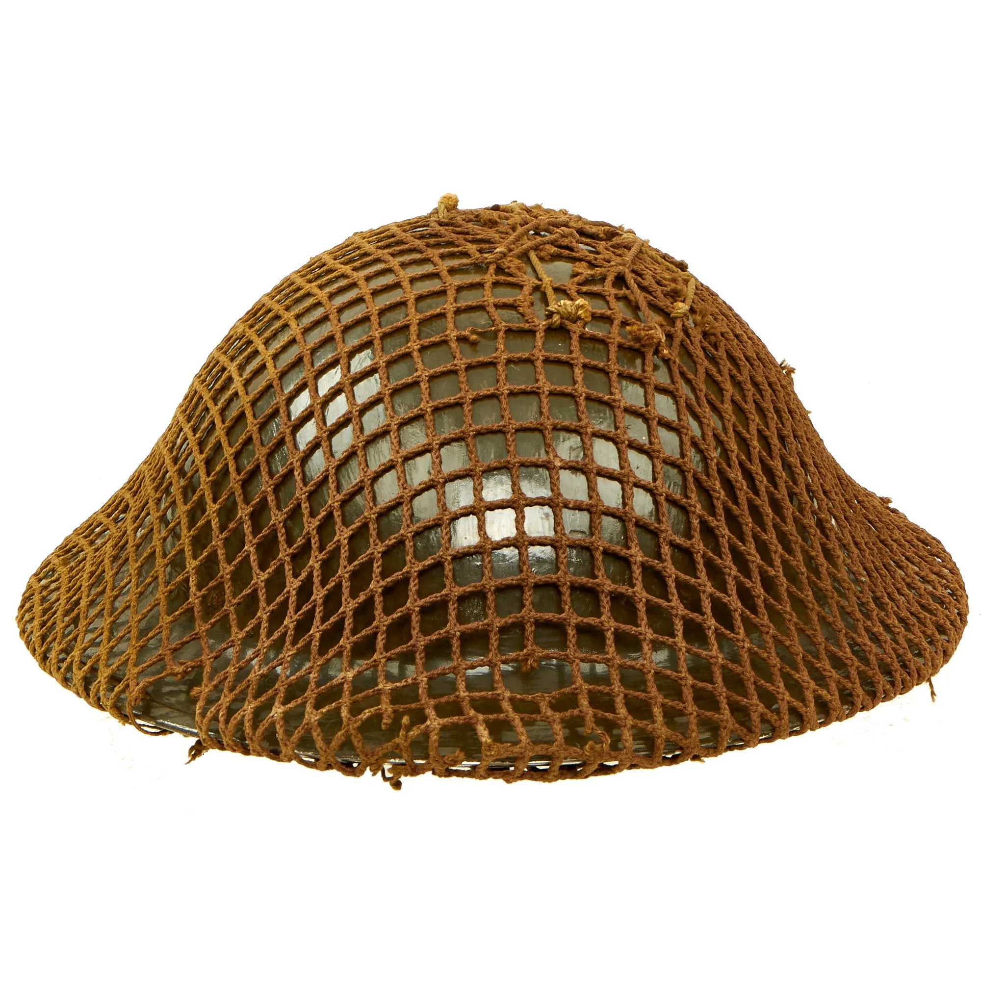 Original Canadian WWII Brodie MkII Steel Helmet Complete with Helmet Net by Canadian Motor Lamp Company - Dated 1942