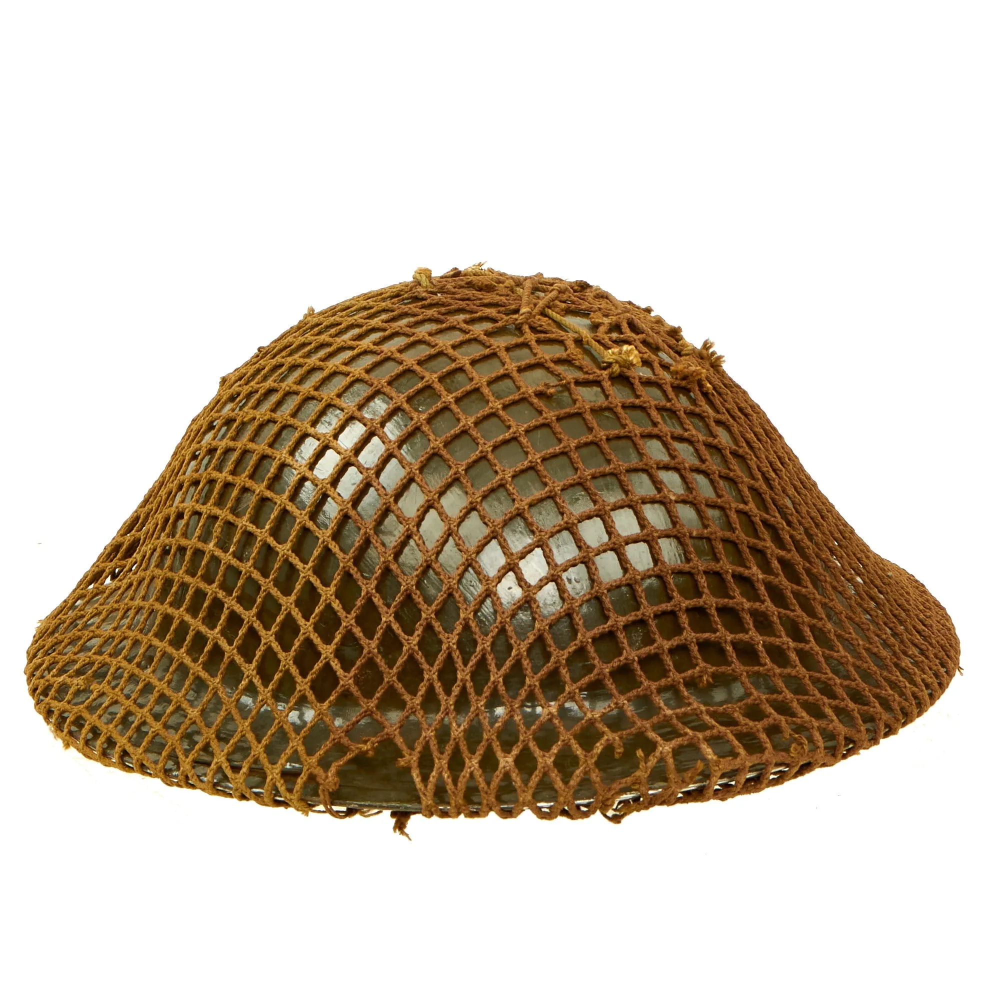 Original Canadian WWII Brodie MkII Steel Helmet Complete with Helmet Net by Canadian Motor Lamp Company - Dated 1942