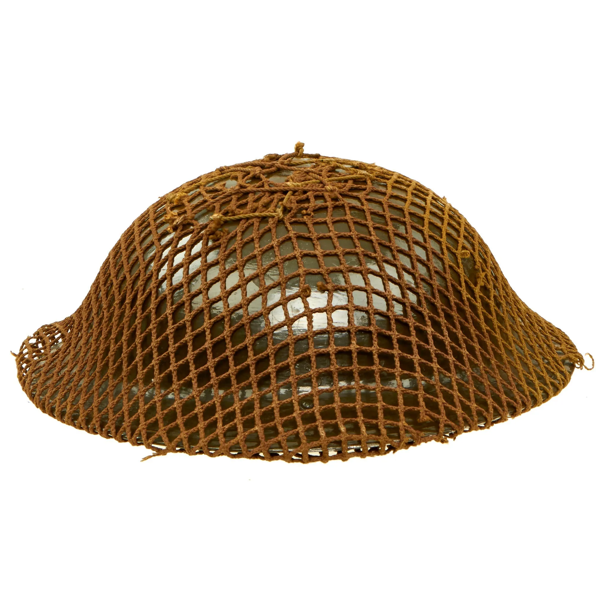 Original Canadian WWII Brodie MkII Steel Helmet Complete with Helmet Net by Canadian Motor Lamp Company - Dated 1942