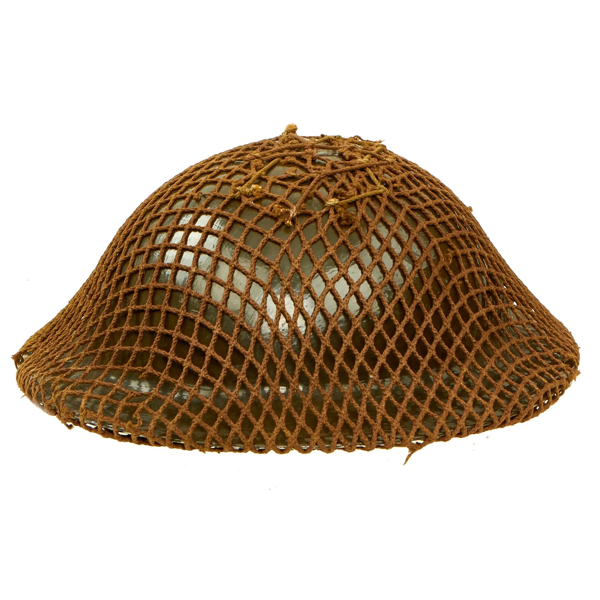 Original Canadian WWII Brodie MkII Steel Helmet Complete with Helmet Net by Canadian Motor Lamp Company - Dated 1942