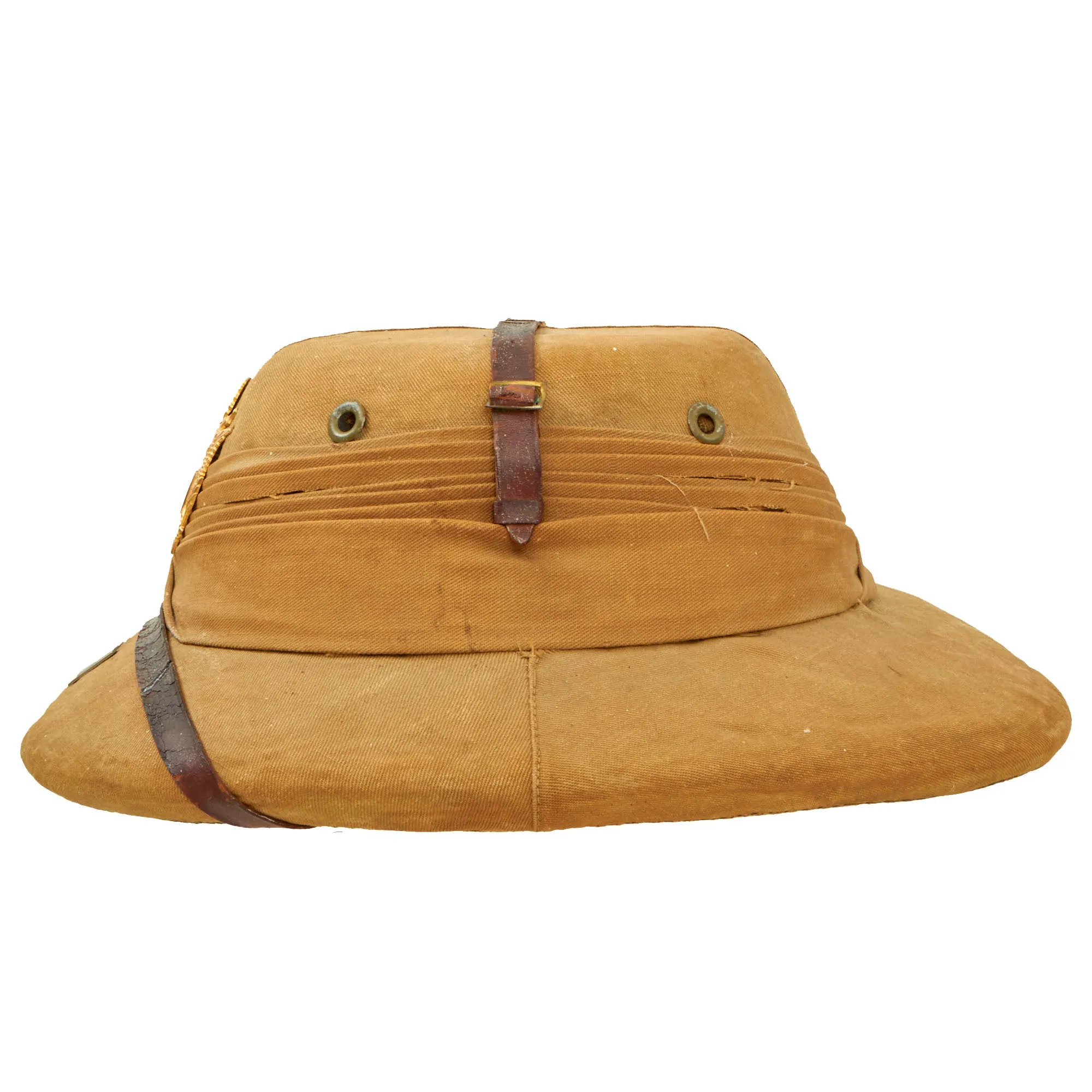 Original U.S. Pre-WWII CBI Theater “Bombay Bowler” Style Safari Pith Helmet by East Bengal Stores of Dacca