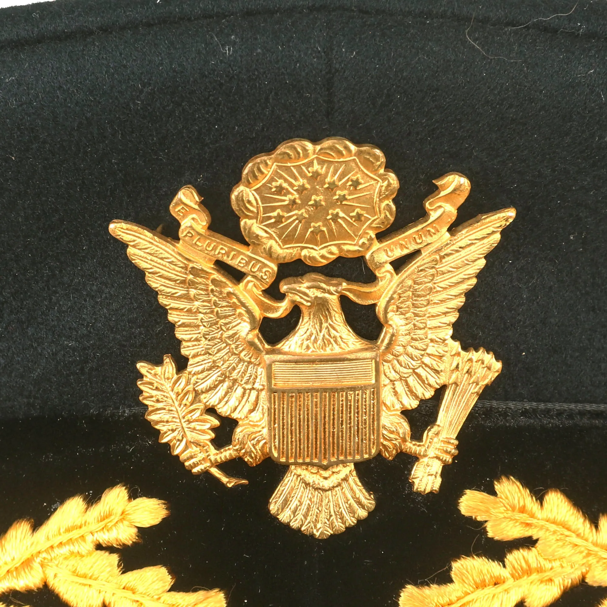 Original U.S. WWII Era Named General Officer’s Dress Blue Uniform Peaked Visor Cap By Jacob Reed’s Sons - Size 7½