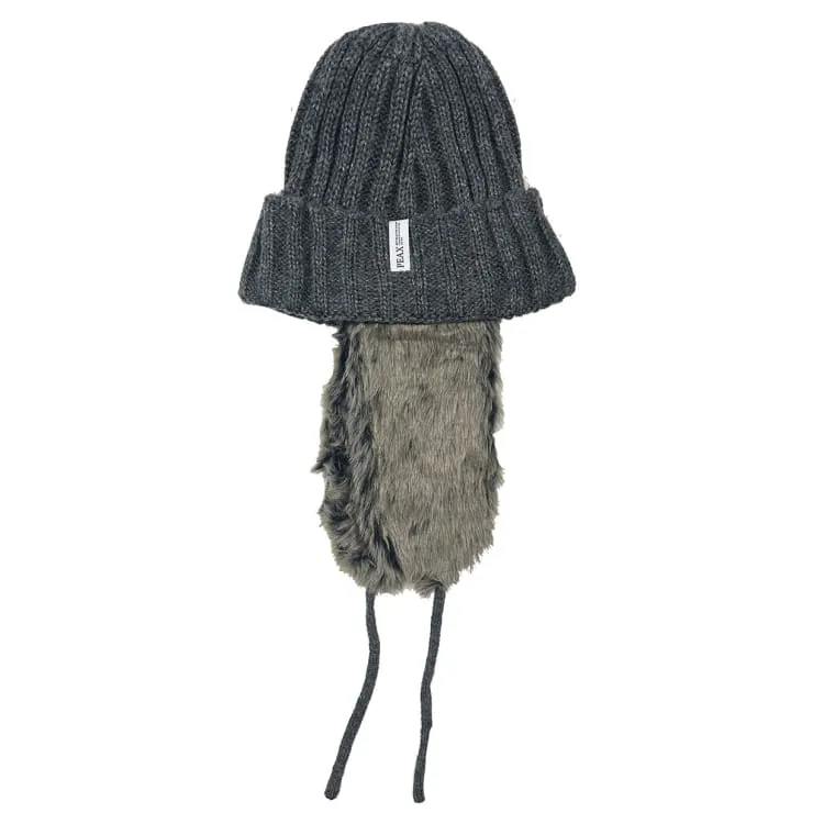 Peax Fur Earflap Beanie-GRAY