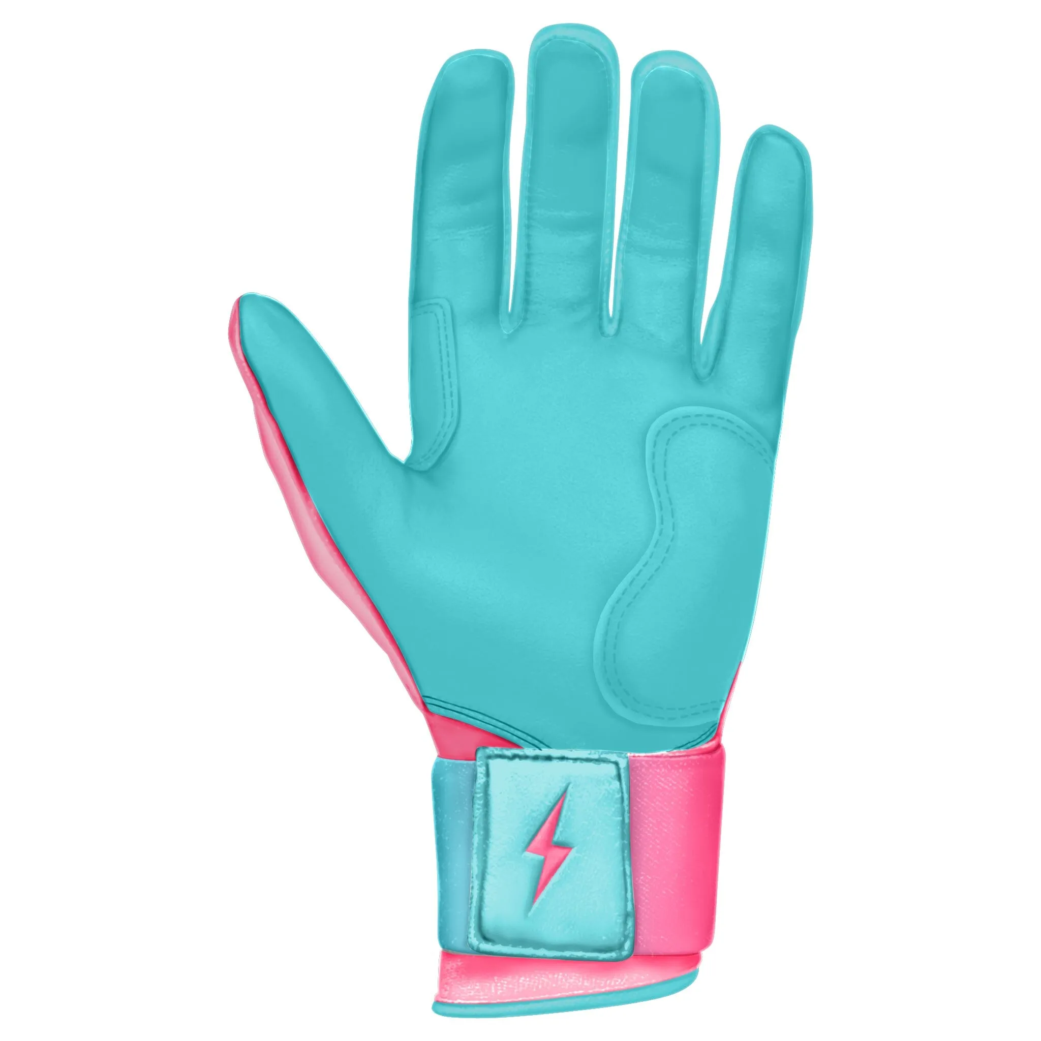 PREMIUM PRO CLARK Series Long Cuff Batting Gloves | PINK/TEAL