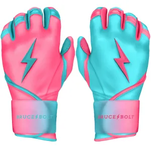 PREMIUM PRO CLARK Series Long Cuff Batting Gloves | PINK/TEAL