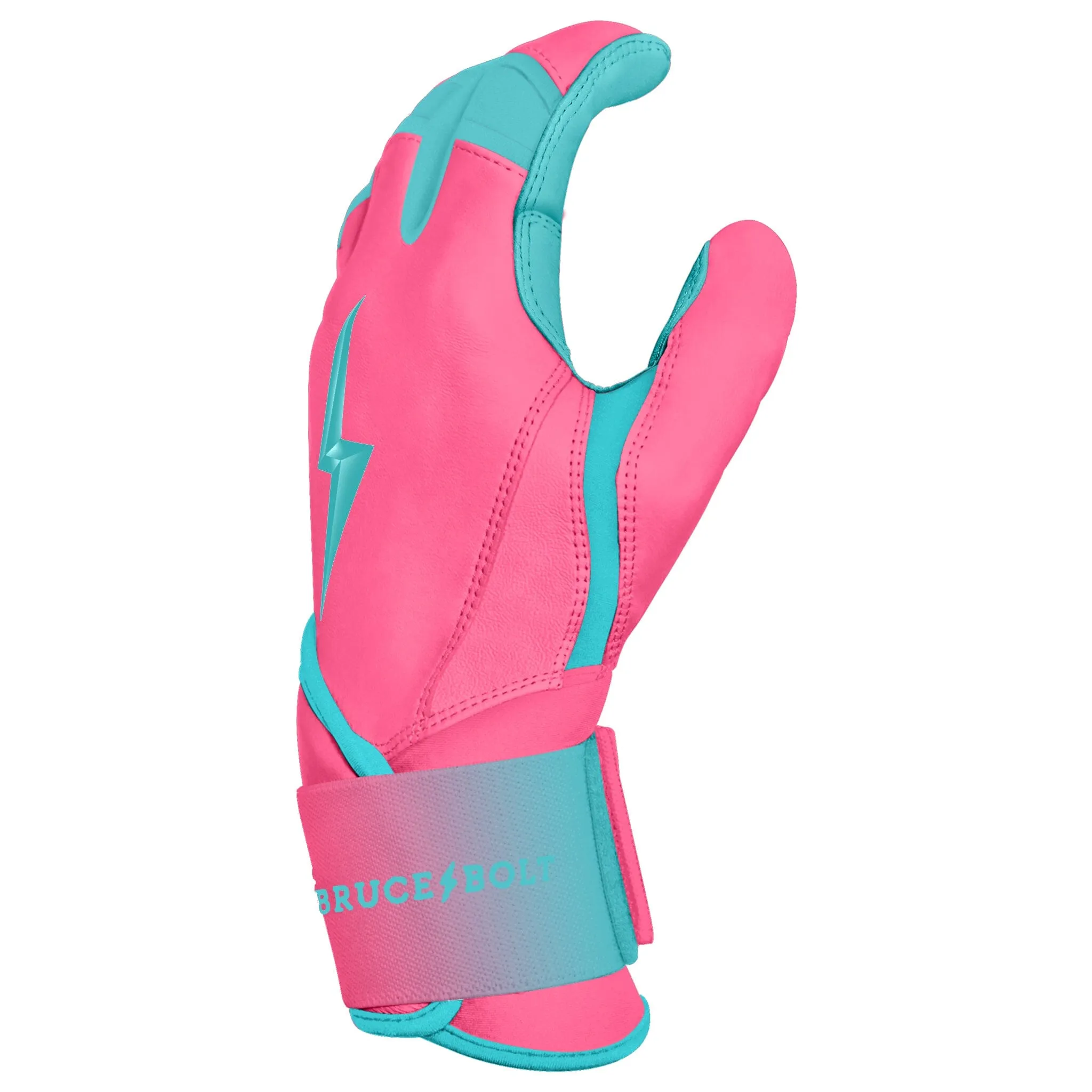 PREMIUM PRO CLARK Series Long Cuff Batting Gloves | PINK/TEAL