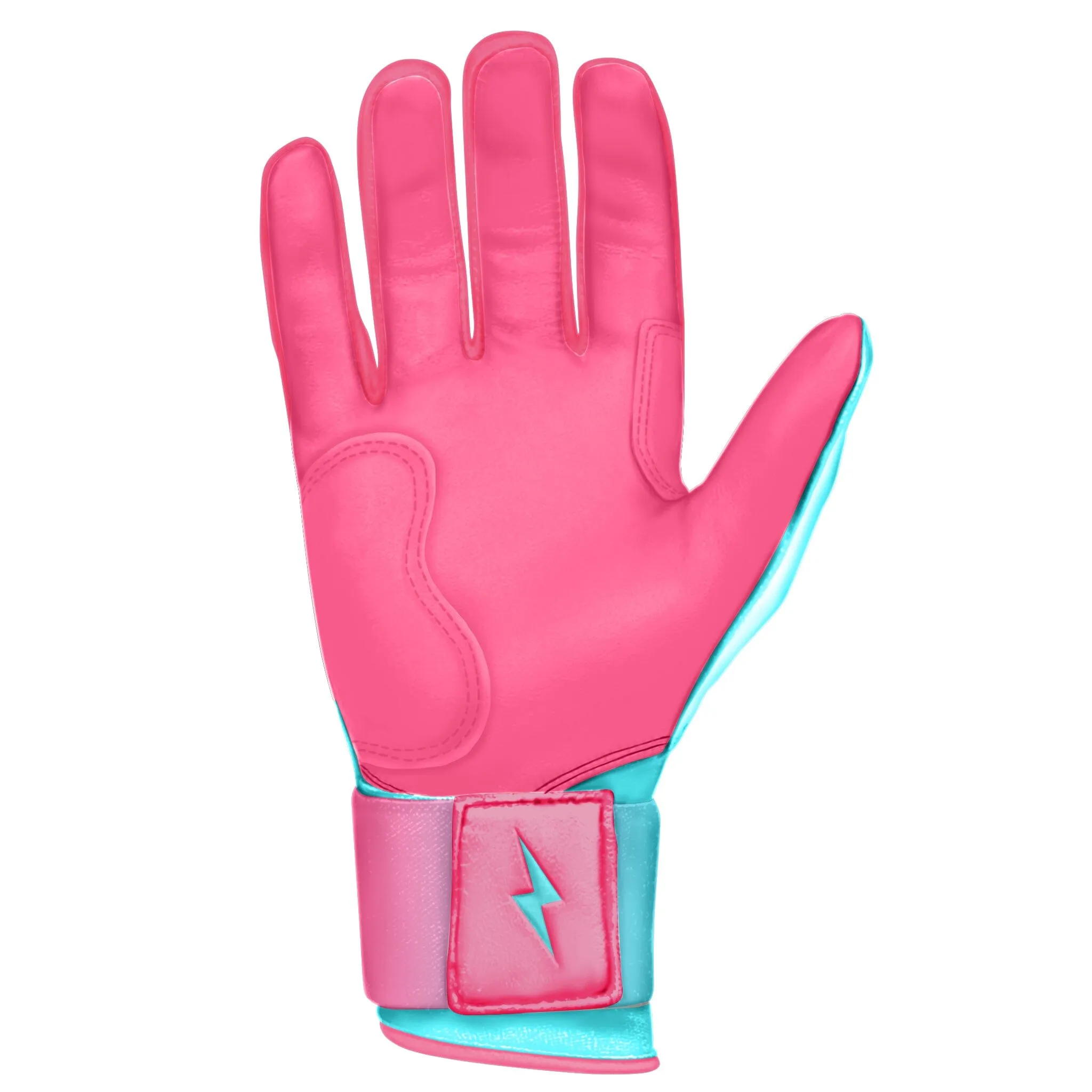 PREMIUM PRO CLARK Series Long Cuff Batting Gloves | PINK/TEAL