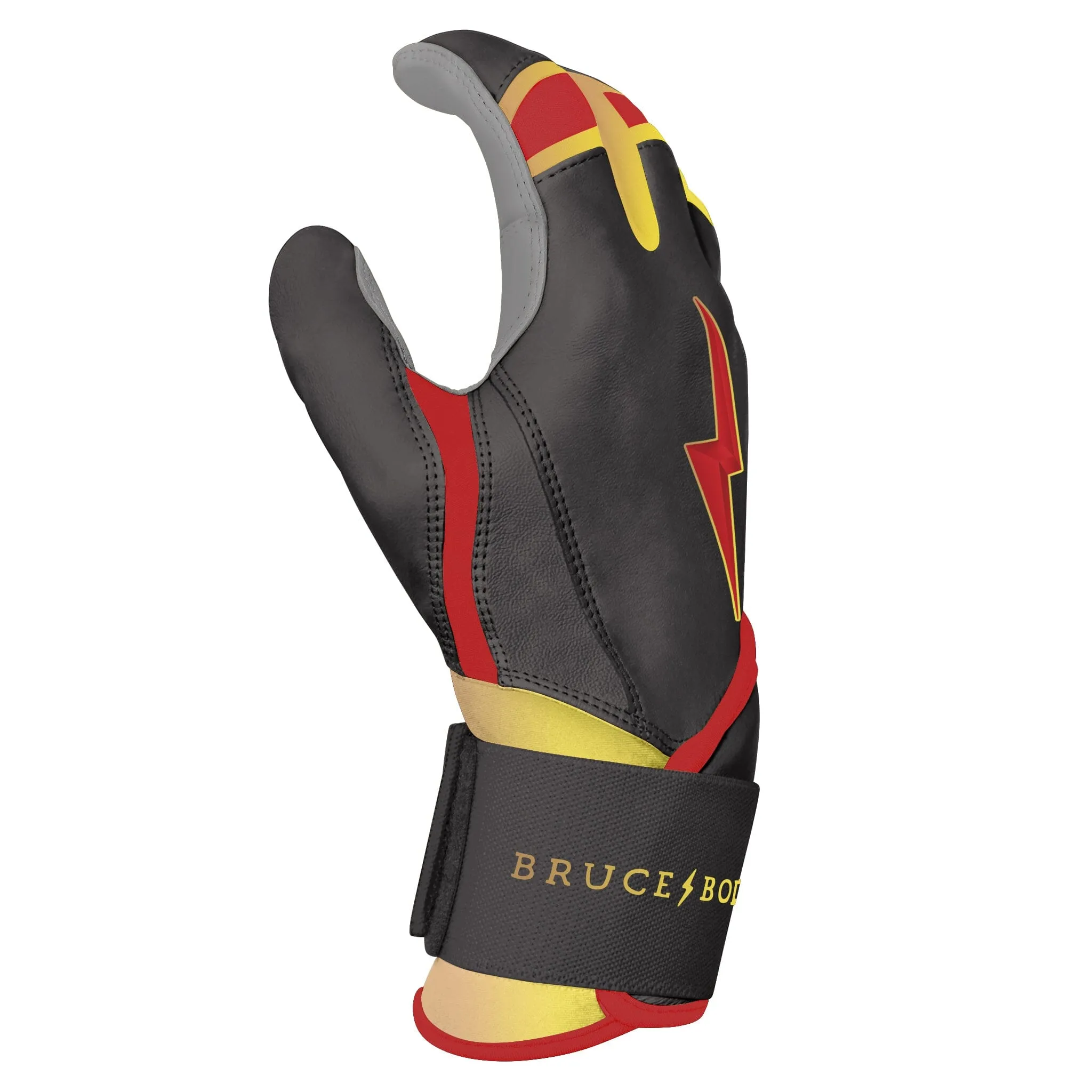 PREMIUM PRO Creator Series Long Cuff Batting Gloves | TC42 Red/Gold