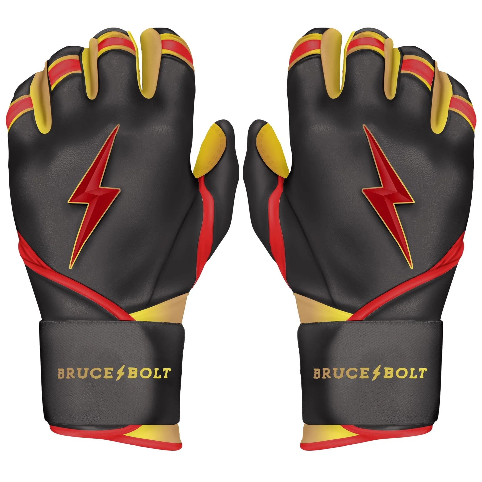 PREMIUM PRO Creator Series Long Cuff Batting Gloves | TC42 Red/Gold