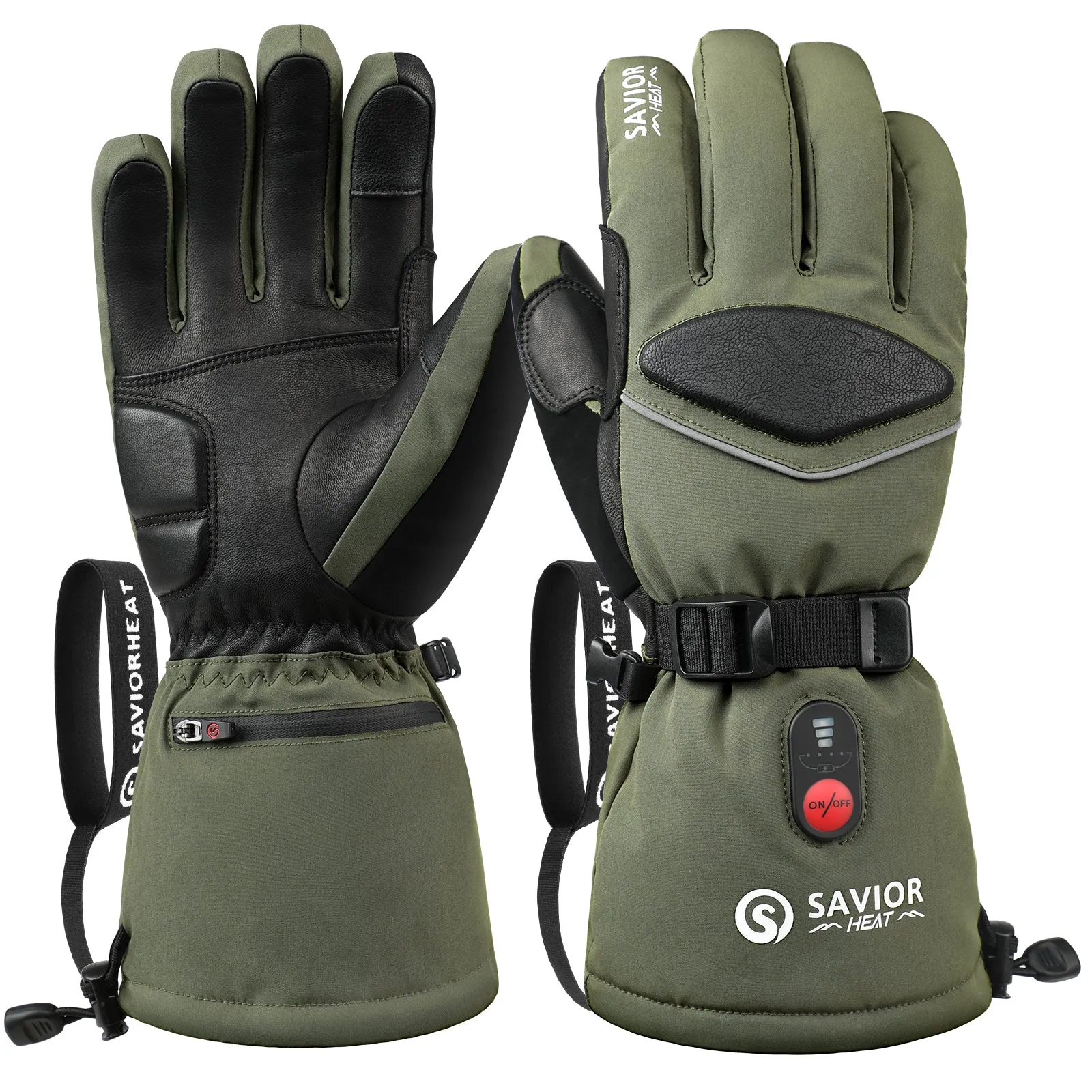 Savior Upgraded Heated Gloves 2.0 with Waterproof Goat Leather and Quick Charge