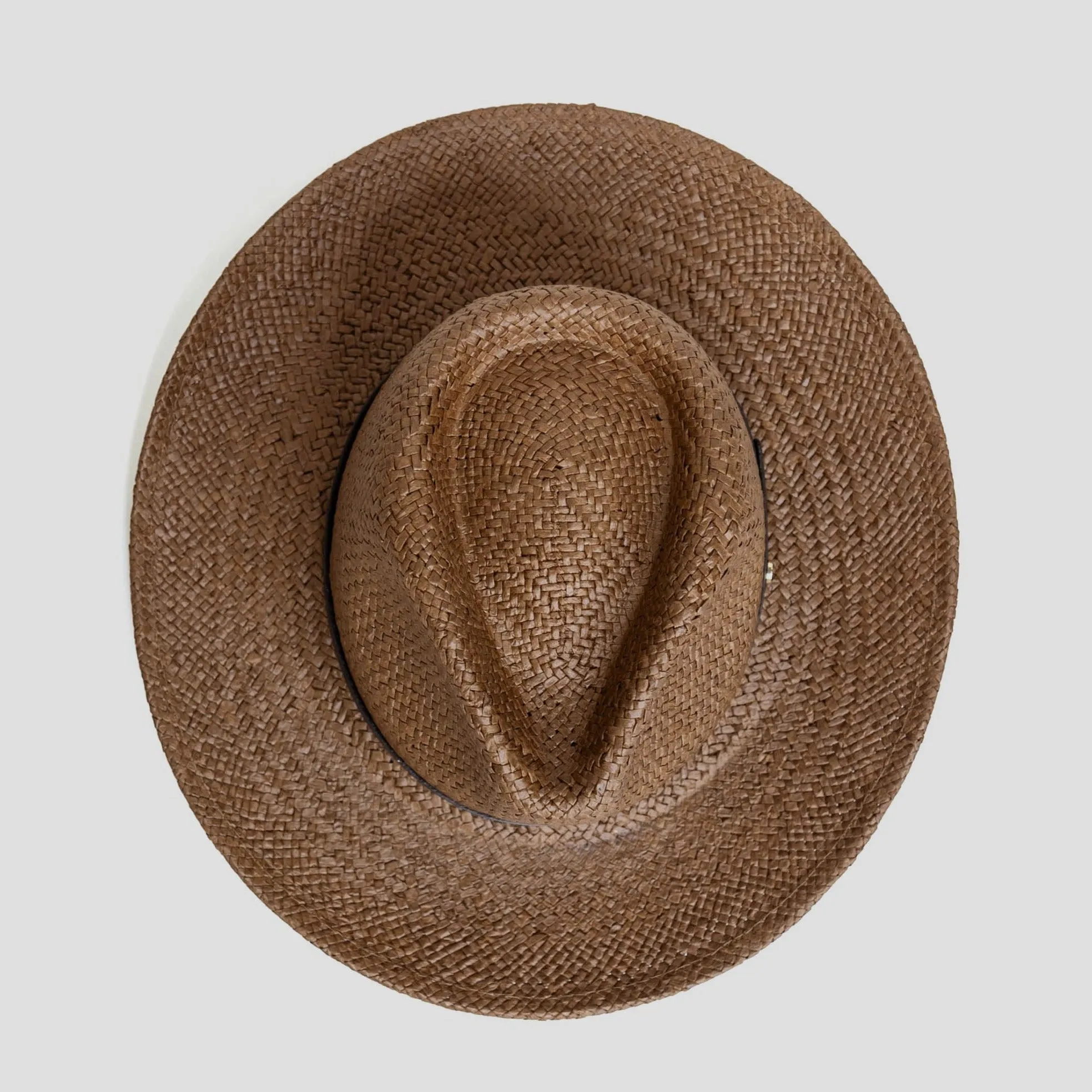 Sharp Straw Fedora Hat – Coffee