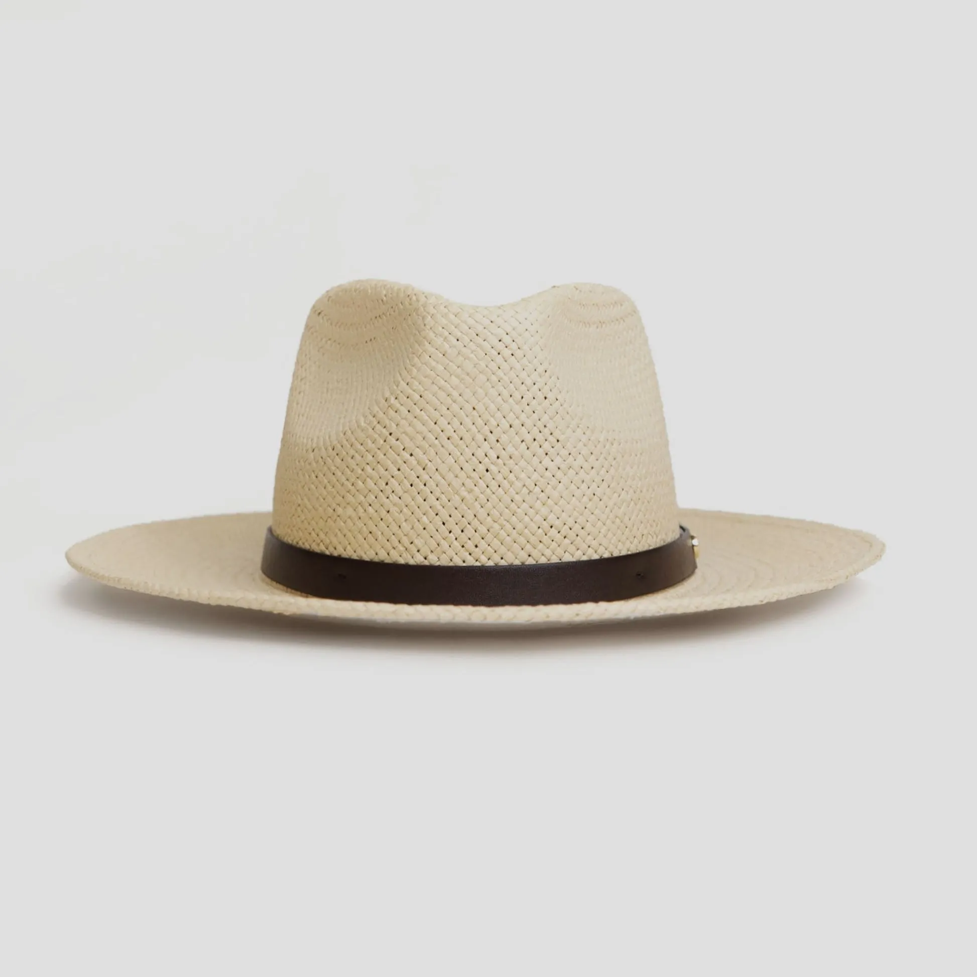 Sharp Straw Fedora Hat – Coffee