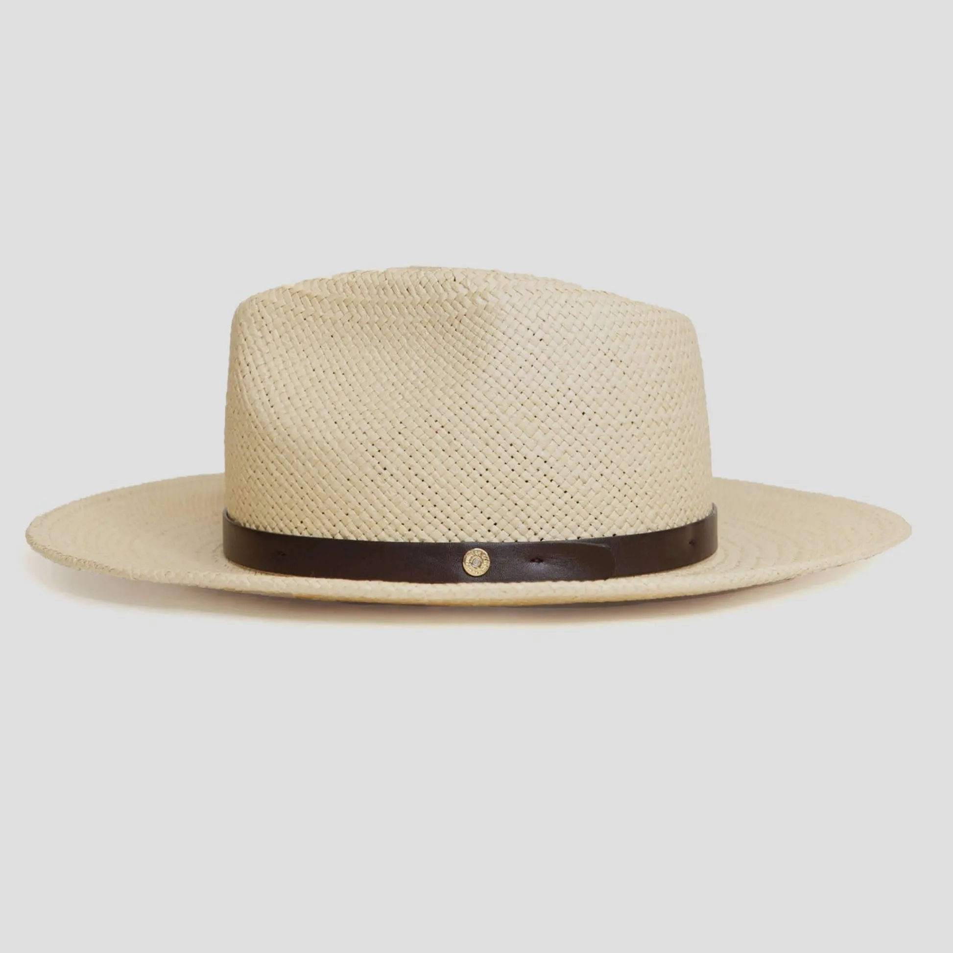 Sharp Straw Fedora Hat – Coffee