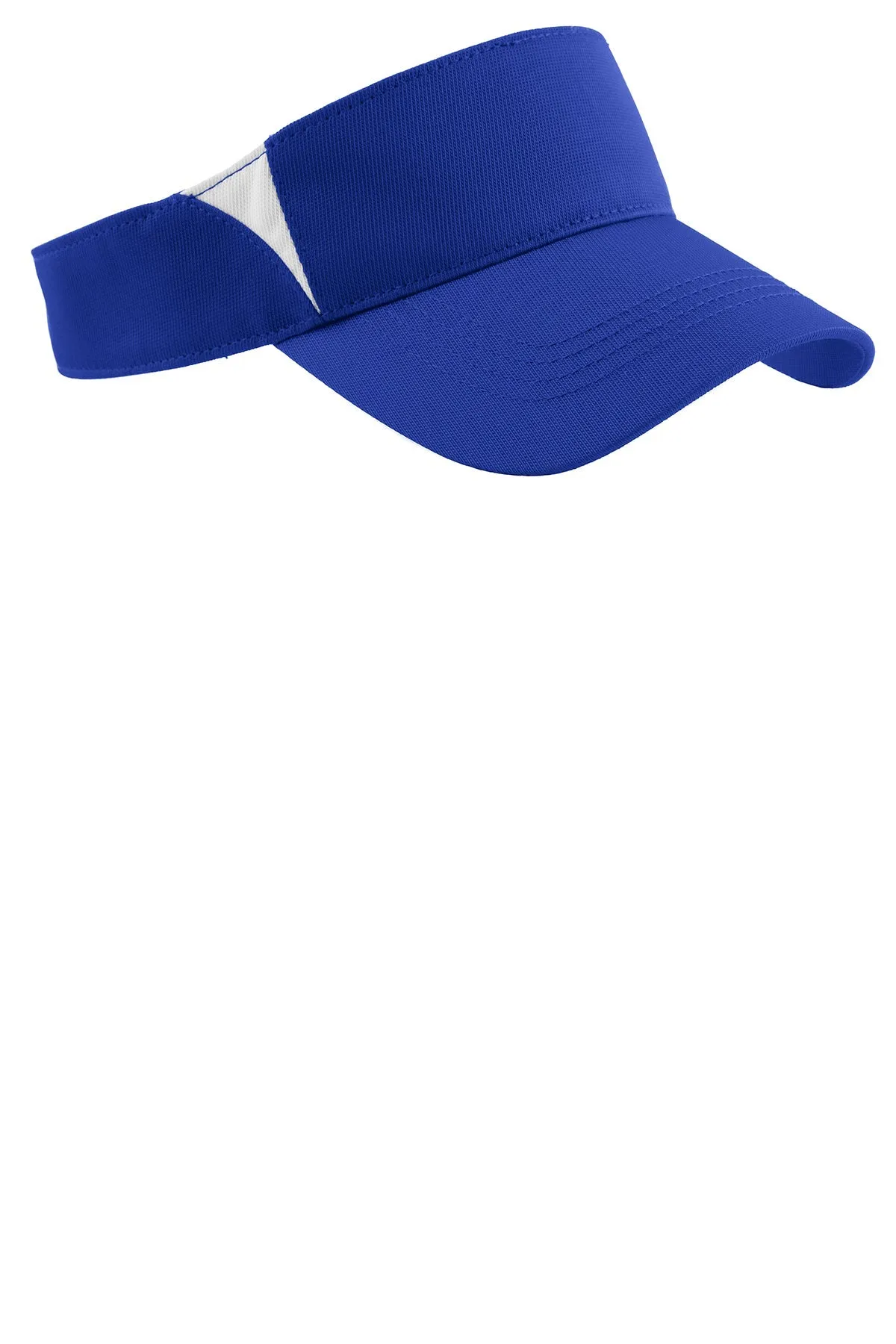 Sport-Tek Dry Zone Customized Colorblock Visors, True Royal/White