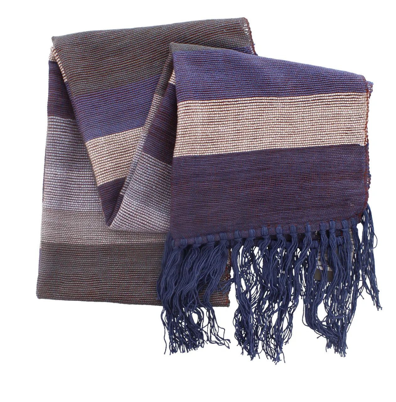 Striped Pure Bamboo Scarf 42 in x 200 in