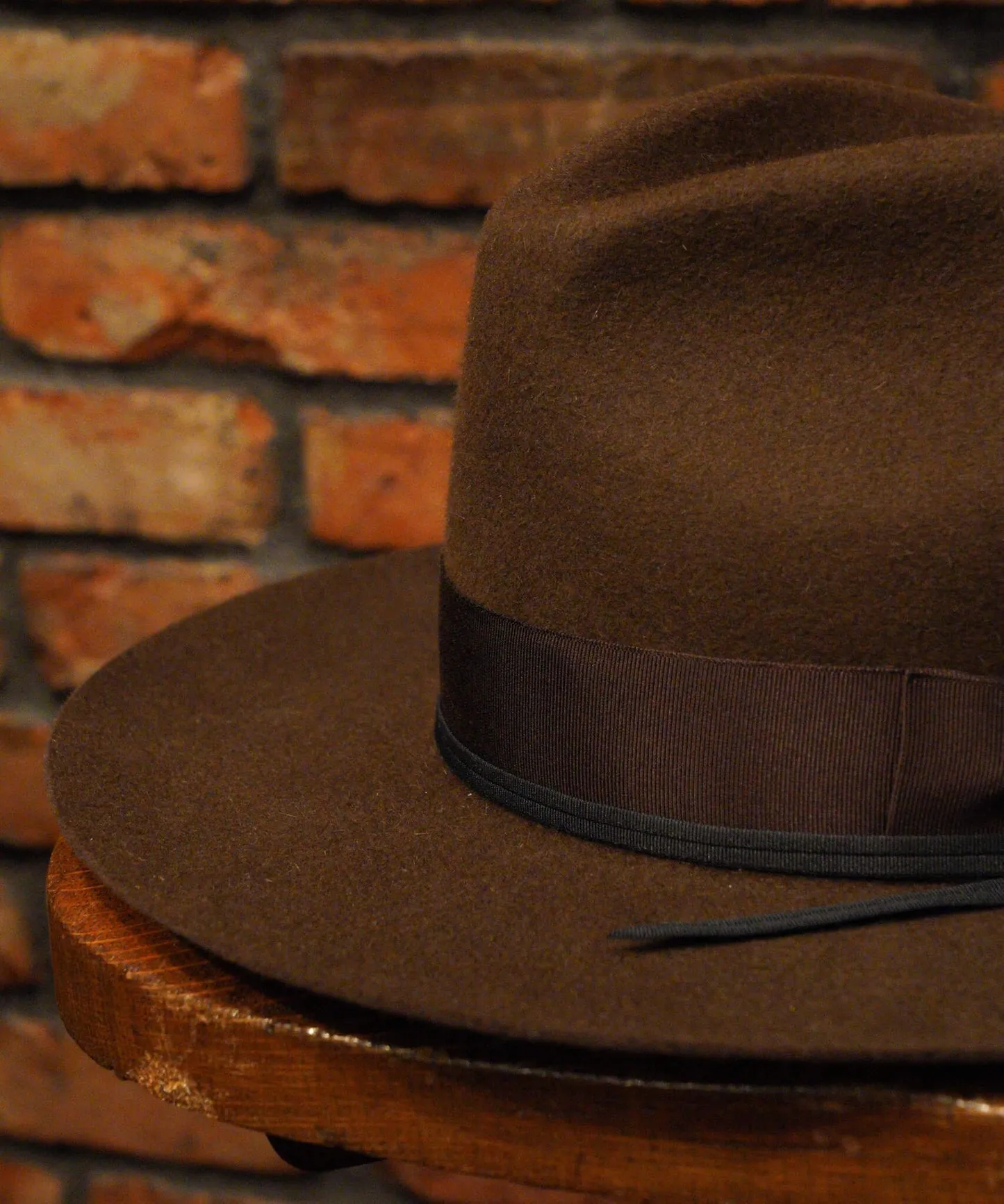 Timeless Trims Felt Fedora in Chocolate