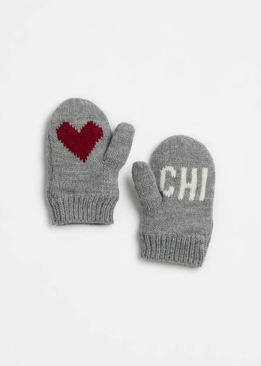 Toddler Knit Mitten in Chi Grey