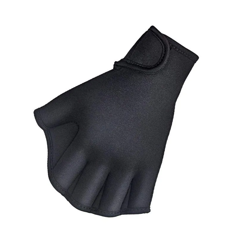 Universal Swimming Training Webbed Rubber Gloves With Wrist Strap