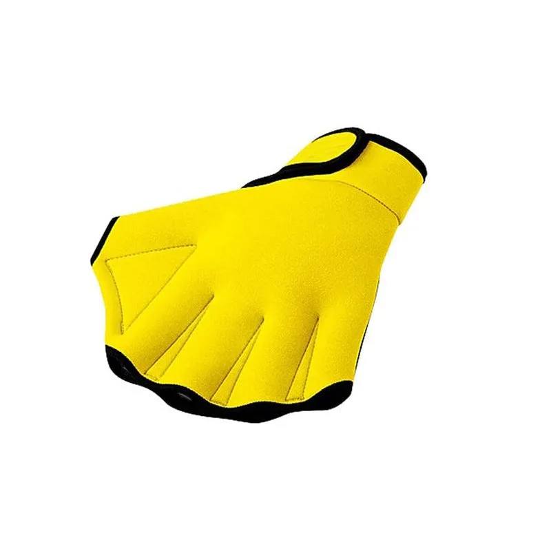 Universal Swimming Training Webbed Rubber Gloves With Wrist Strap