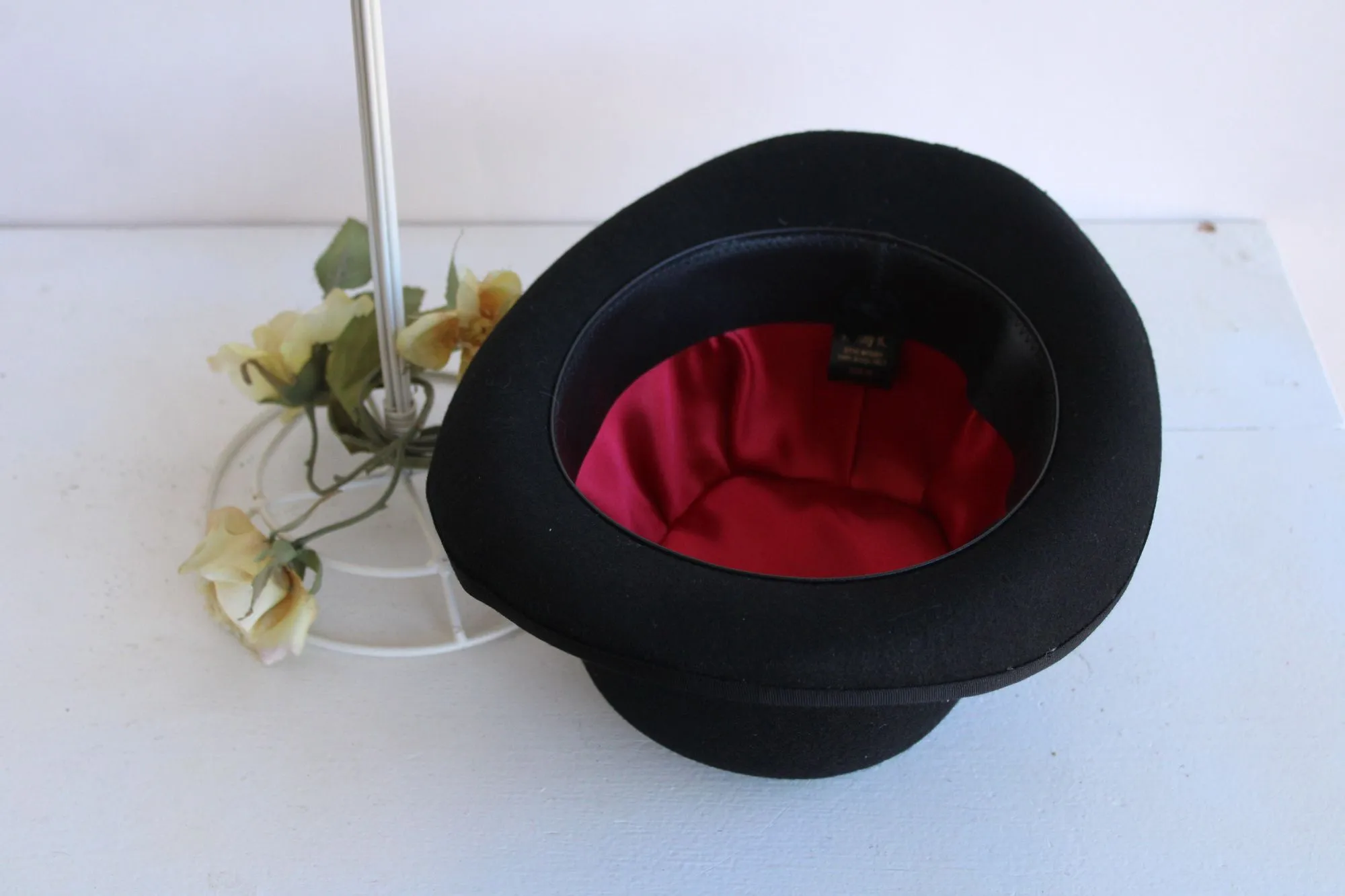 Vintage 2000s Men's Black Wool Bowler Hat