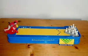 Vintage Tabletop Toy 10-Pin Bowling Game By Tomy