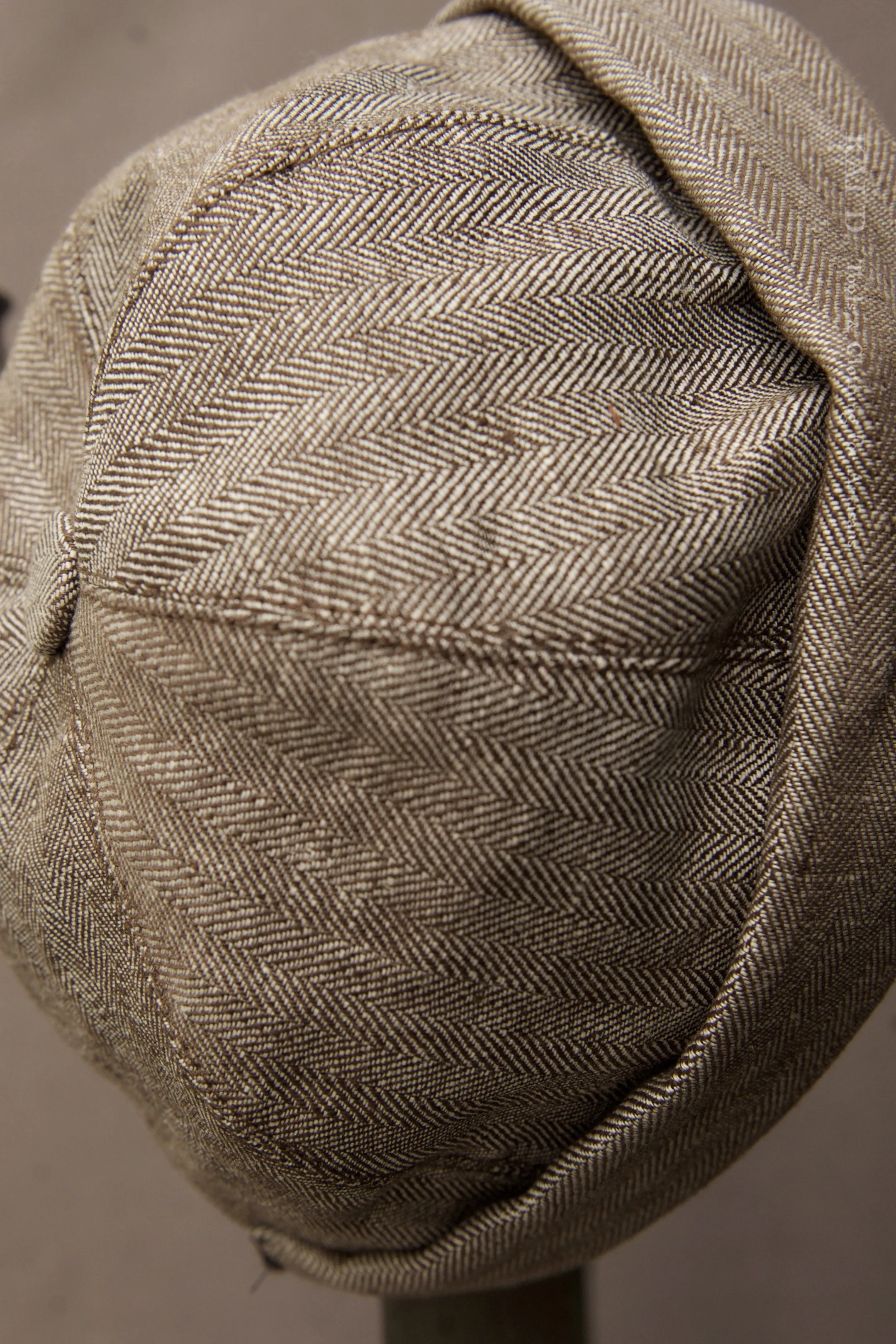 Watch Cap - Herringbone Linen - Light Brown